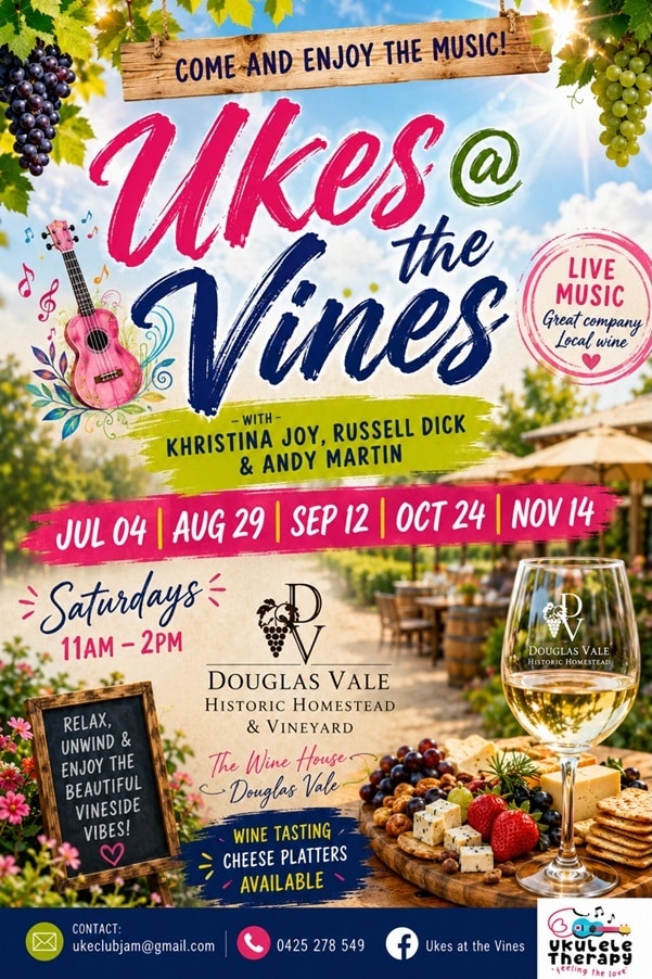 Ukes At The Vines & Devonshire Teas